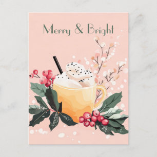 Carte postale de voeux de Noël festive et élégante