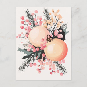 Carte postale de voeux de Noël festive et élégante