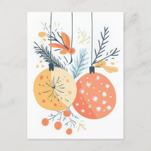 Carte postale de voeux de Noël festive et élégante