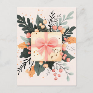 Carte postale de voeux de Noël festive et élégante