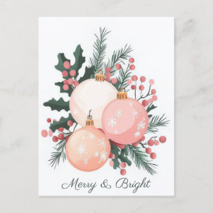 Carte postale de voeux de Noël festive et élégante