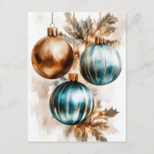 Carte postale de voeux de Noël festive et élégante