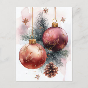 Carte postale de voeux de Noël festive et élégante