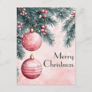 Carte postale de voeux de Noël festive et élégante