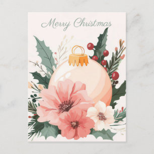 Carte postale de voeux de Noël festive et élégante