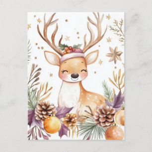 Carte postale de voeux de Noël festive et élégante