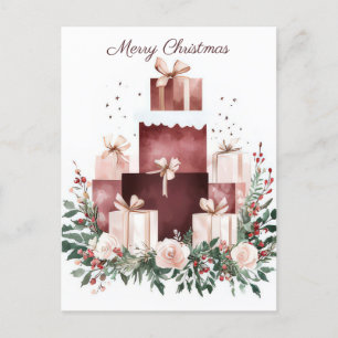 Carte postale de voeux de Noël festive et élégante
