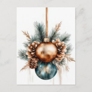 Carte postale de voeux de Noël festive et élégante