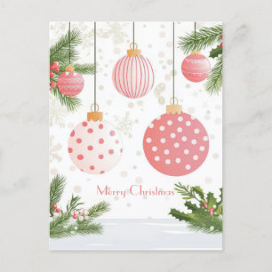 Carte postale de voeux de Noël festive et élégante