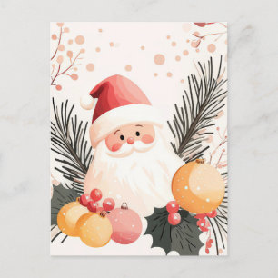 Carte postale de voeux de Noël festive et élégante