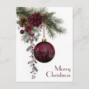 Carte postale de voeux de Noël festive et élégante