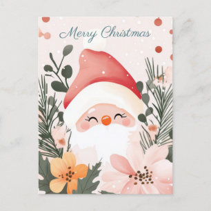 Carte postale de voeux de Noël festive et élégante