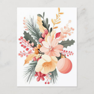 Carte postale de voeux de Noël festive et élégante
