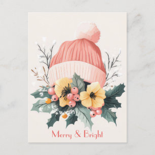 Carte postale de voeux de Noël festive et élégante