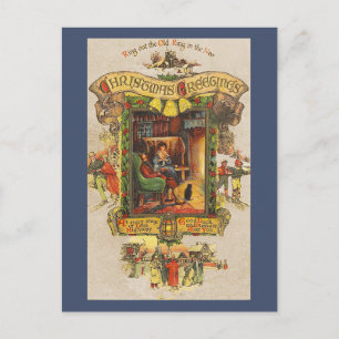 Carte postale de voeux de Noël Vintage