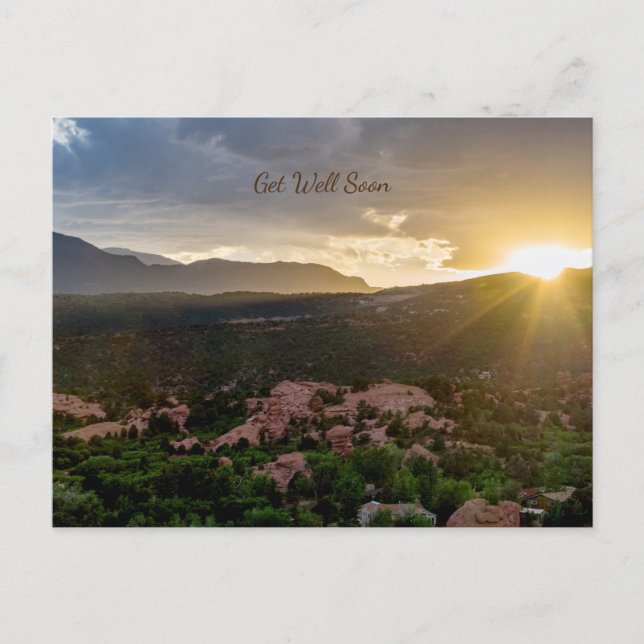 Carte postale de vœux de rétablissement Pikes Peak (Devant)