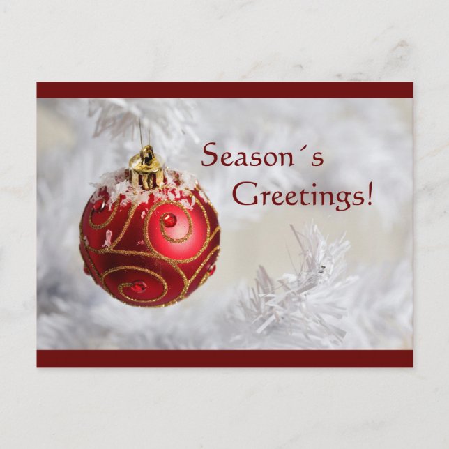 Carte postale de voeux de saison (Devant)