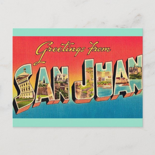 Carte postale de vœux de San Juan (Devant)