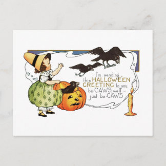 Carte postale de voeux d'Halloween