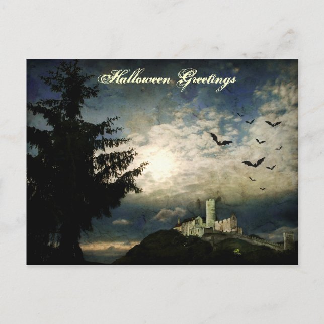 Carte postale de voeux d'Halloween (Devant)