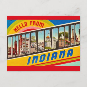 Carte postale de voeux d'Indianapolis