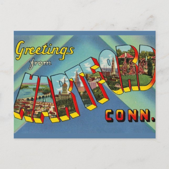Carte postale de voeux Hartford Connecticut (Devant)