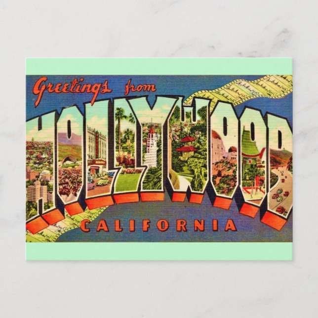Carte postale de voeux Hollywood (Devant)