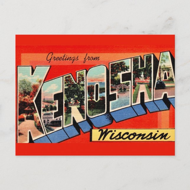 Carte postale de voeux Kenosha WI (Devant)