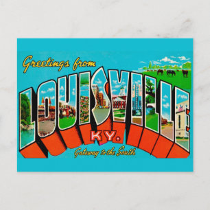 Carte postale de vœux rétro Louisville KY