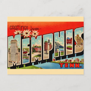 Carte postale de vœux rétro Memphis