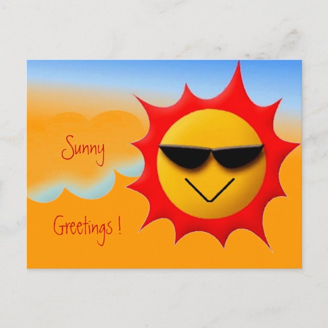 Carte postale de voeux Sunny (Devant)