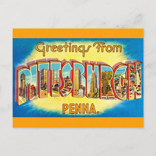 Carte postale de voeux très vintage de Pittsburgh