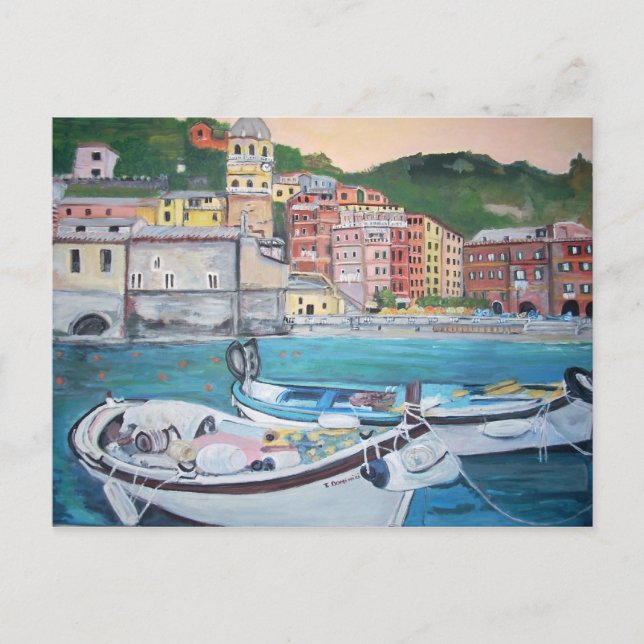 Carte postale de voeux Vernazza Harbour (Devant)