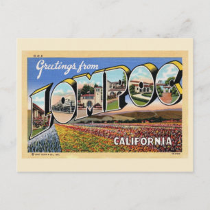Carte postale de vœux vintage Lompoc Californie