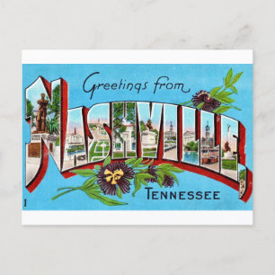 Carte postale de vœux vintage Nashville