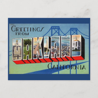 Carte postale de voeux Vintage Oakland California