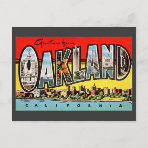 Carte postale de voeux Vintage Oakland California