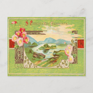 Carte postale de voeux vintage pour la Saint-Patri