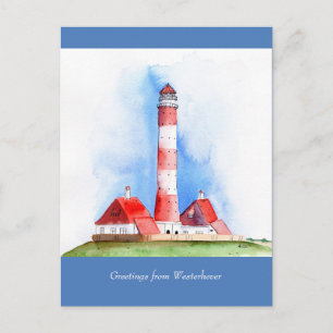 Carte postale de voeux Westerhever personnalisable