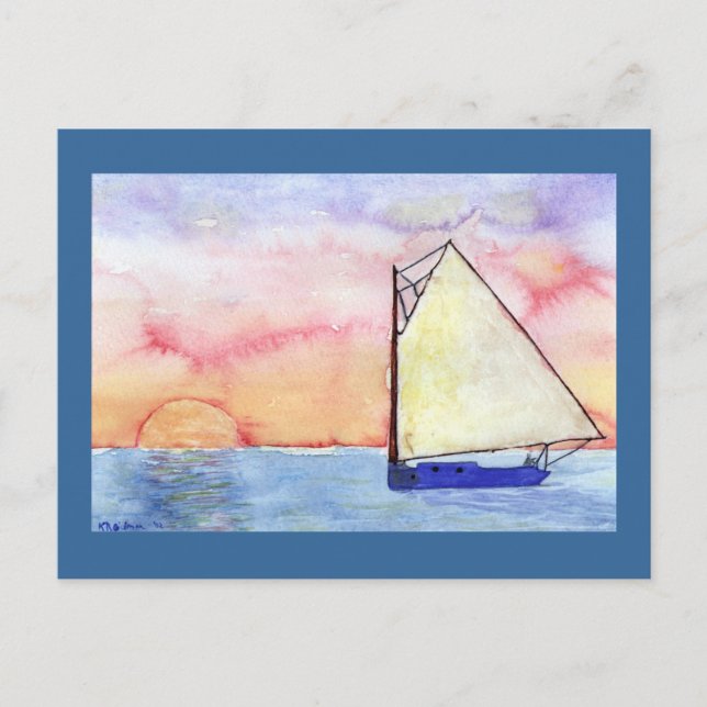 Carte postale de voile (Devant)