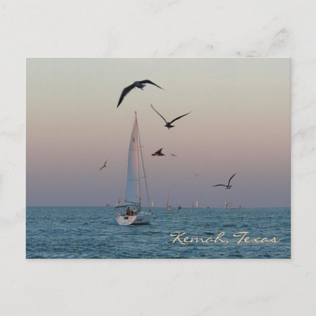 Carte postale de voilier Kemah - customisé (Devant)