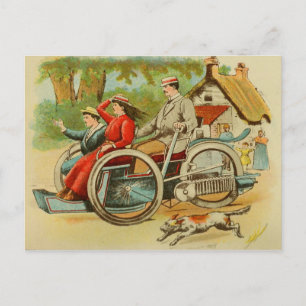 Carte postale de voiture antique vintage de chasse