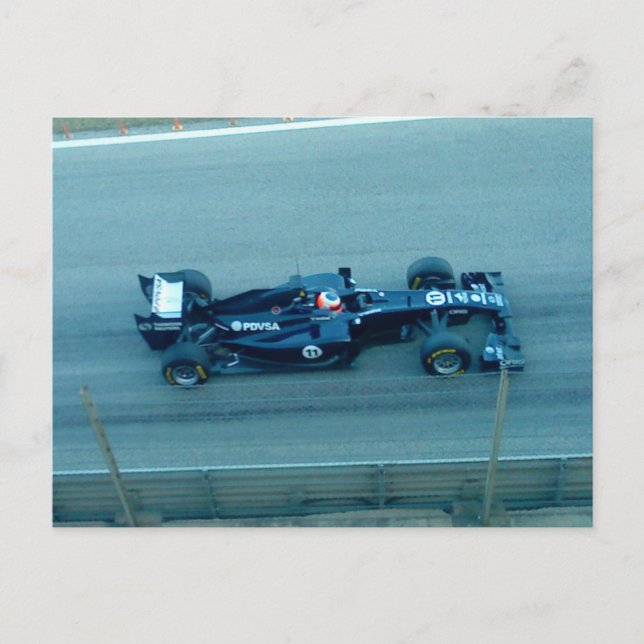 Carte postale de voiture Blue Racing (Devant)