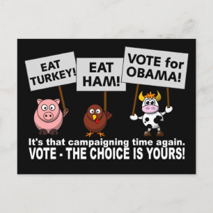 Carte postale de vote Obama
