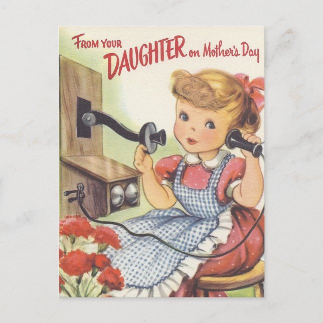 Carte Postale De votre fille la Fête des mères (Devant)