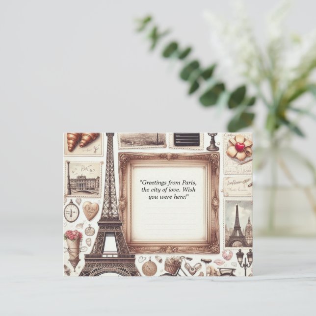 Carte postale de voyage (Debout devant)