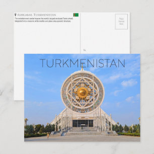 Carte postale de voyage à Achgabat, Turkménistan