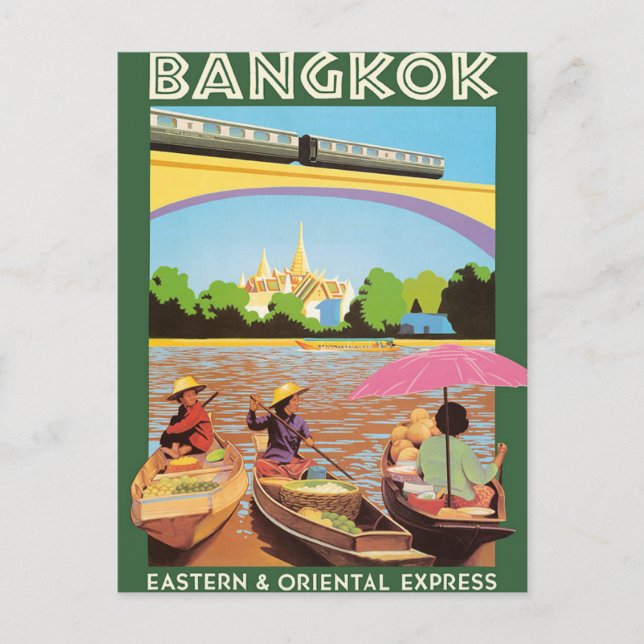 Carte postale de voyage à Bangkok Thaïlande (Devant)