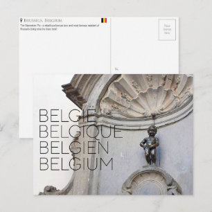 Carte postale de voyage à Bruxelles, Belgique