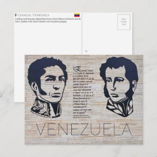 Carte postale de voyage à Caracas, Venezuela